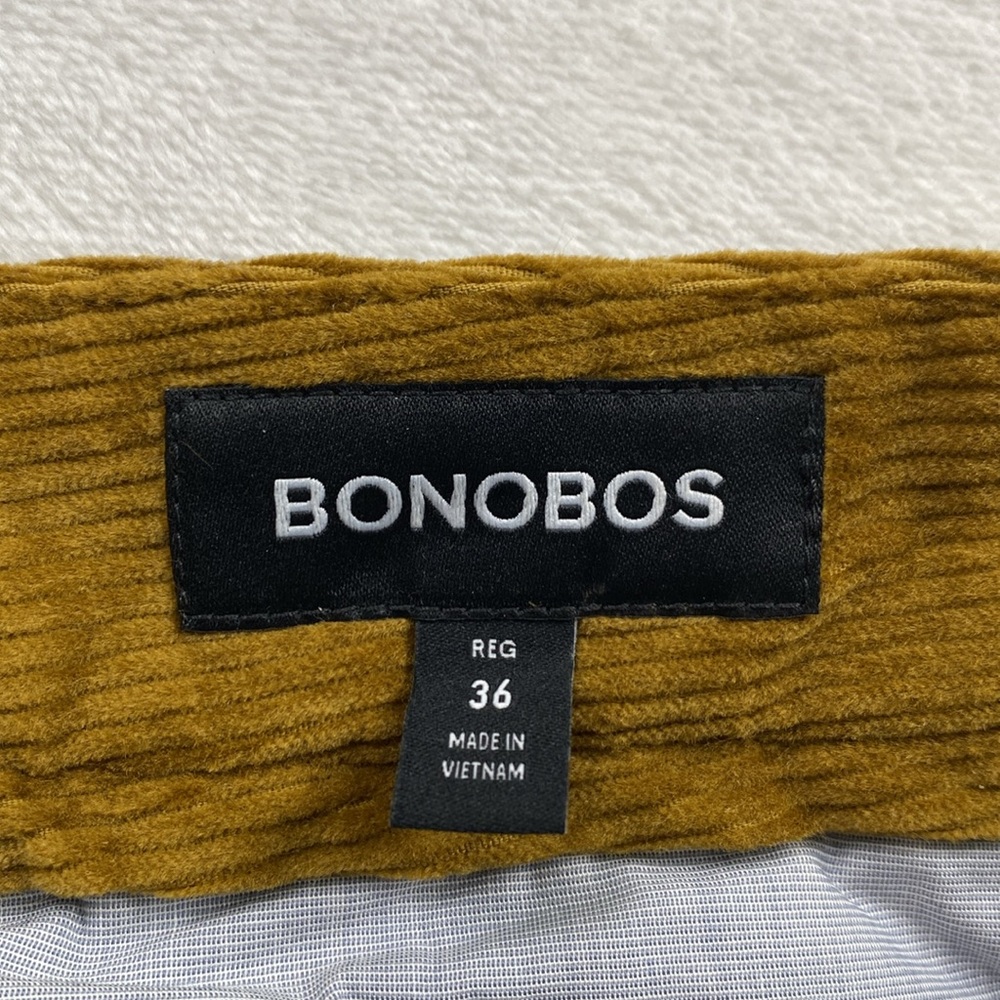 Bonobos Pleated Stretch Corduroy Trouser/Pant (Mustard) *NWOT* - Picture 13 of 16